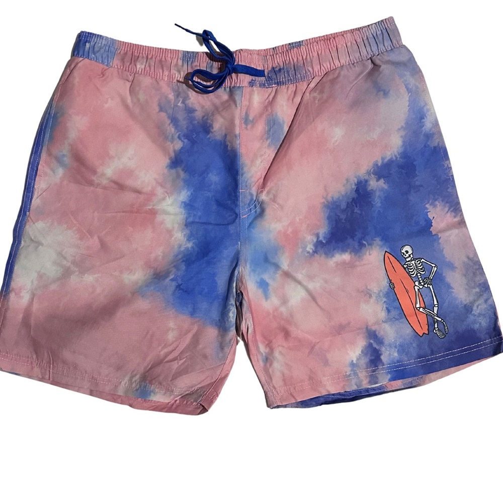 Tie Dye Swim Shorts Surfboard Skeleton Size XLarge | Brand new